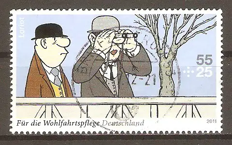 Briefmarke BRD Mi.Nr. 2837 o Motive von Loriot 2011 / Auf der Rennbahn #