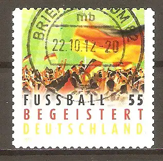 Briefmarke BRD Mi.Nr. 2936 o Fußball begeistert Deutschland 2012 / Anhänger der Fußball-Nationalmannschaft bei „Public Viewing“ #