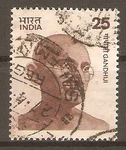 Briefmarke Indien Mi.Nr. 696 o Gandhi 1976 / Mahatma Gandhi (Staatsmann und Politiker) #