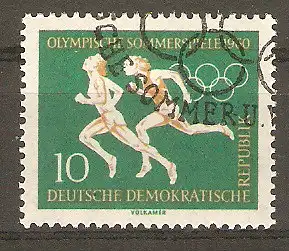 Briefmarke DDR Mi.Nr. 747 o Olympische Sommer- und Winterspiele Rom und Squaw Valley 1960 / Kurzstreckenlauf #