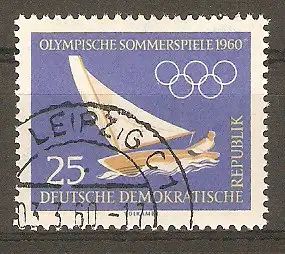 Briefmarke DDR Mi.Nr. 749 o Olympische Sommer- und Winterspiele Rom und Squaw Valley 1960 / Segeln #