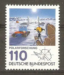 Briefmarke BRD Mi.Nr. 1100 ** Polarforschung 1981 / Deutsche Antarktis-Winterforschungsstation „Georg von Neumayer“ #