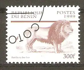 Briefmarke Benin Mi.Nr. 1142 o Einheimische Säugetiere 1999 / Löwe (Panthera leo) #