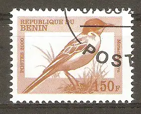 Briefmarke Benin Mi.Nr. L 1232 o Vögel 2000 / Schafstelze (Motacilla flava) #