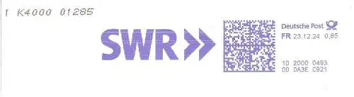 Freistempel 1D20000493 Stuttgart - SWR (#2495)