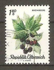 Briefmarke Österreich Mi.Nr. 1226 o Einheimische Obstsorten 1966 / Brombeere (Rubus ursinus) #