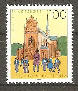 Briefmarke BRD Mi.Nr. 1675 ** 450 Jahre Landesschule Pforta 1993 / Kirche des ehemaligen Zisterzienserklosters St. Marien #