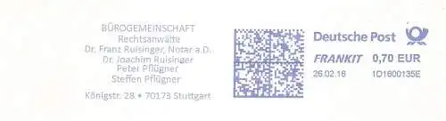 Freistempel 1D1600135E Stuttgart - Bürogemeinschaft Rechtsanwälte Ruisinger & Pflügner (#2560)