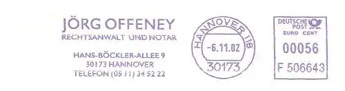 Freistempel F506643 Hannover - JÖRG OFFENEY - Rechtsanwalt und Notar (#2587)