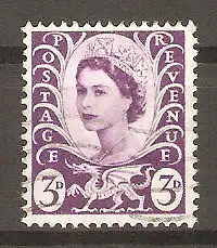 Briefmarke Großbritannien-Wales Mi.Nr. 7 o Königin Elisabeth II. 1967 #