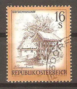 Briefmarke Österreich Mi.Nr. 1551 o Schönes Österreich 1977 / Freilichtmuseum Bad Tatzmannsdorf im Burgenland #