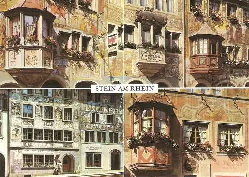 Ansichtskarte Schweiz - Stein am Rhein - Häuserfassaden (2907)