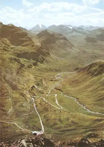 Ansichtskarte Schweiz - Julierpass - Blick Richtung Oberhalbstein (2909)
