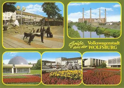 Ansichtskarte Deutschland - Wolfsburg - Grüße aus der Volkswagenstadt Wolfsburg - Mehrbildkarte (2914)