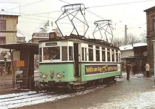 Ansichtskarte Deutschland - Esslingen - Straßenbahn END Triebwagen Nr. 9 in Esslingen Endstation (2915)