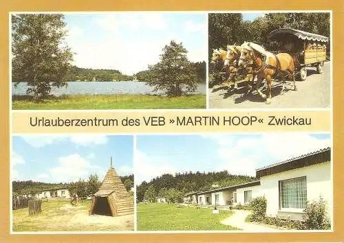 Ansichtskarte Deutschland - Stangengrün (Kr. Zwickau) - Urlauberzentrum des VEB "Martin Hoop" Zwickau - Mehrbildkarte (2921)
