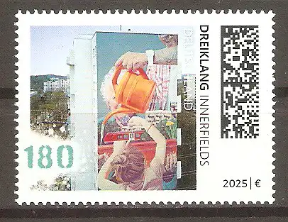 Briefmarke BRD Mi.Nr. 3893 ** Street Art 2025 / Wandmalerei „Dreiklang“ #