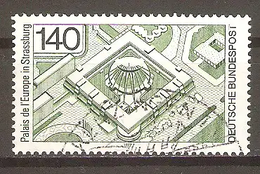 Briefmarke BRD Mi.Nr. 921 o Einweihung des Palais de l’Europe des Europarats in Straßburg 1977 / Palais de l’Europe Straßburg #