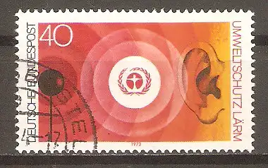 Briefmarke BRD Mi.Nr. 776 o Umweltschutz 1973 / Lärmbekämpfung #