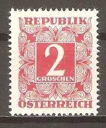 Briefmarke Österreich Portomarke Mi.Nr. 233 ** Ziffernzeichnung im Zierrahmen 1949 #