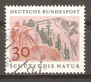 Briefmarke BRD Mi.Nr. 593 o Europäisches Naturschutzjahr 1969 / Hochgebirge #