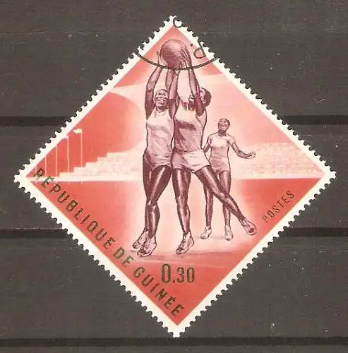 Briefmarke Guinea Mi.Nr. 164 o Sport 1963 / Basketball (Frauen) #