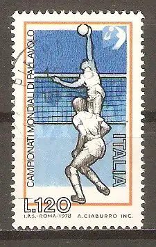 Briefmarke Italien Mi.Nr. 1625 o Volleyball-Weltmeisterschaften 1978 / Angriff durch Schmetterball #
