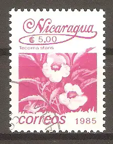 Briefmarke Nicaragua Mi.Nr. 2663 o Blumen 1986 / Gelbe Trompetenblume (Tecoma stans) #
