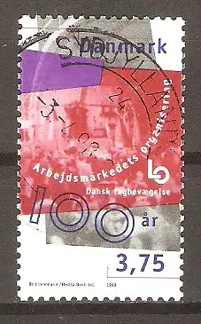 Briefmarke Dänemark Mi.Nr. 1171 o 100 Jahre Organisation des Arbeitsmarktes 1998 / Dänische Gewerkschaftsbewegung (LO) #