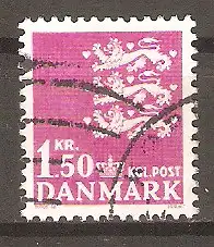 Briefmarke Dänemark Mi.Nr. 402 y o Kleines Reichswappen 1962 #