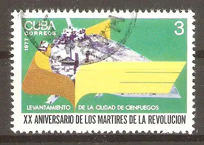 Briefmarke Cuba Mi.Nr. 2264 o 20. Gedenktag der Märtyrer der Revolution 1977 / Aufstand von Cienfuegos #