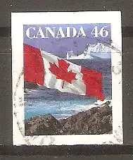 Briefmarke Canada Mi.Nr. 1735 o Flagge 1998 / Staatsflagge, Eisberg, Felsküste #