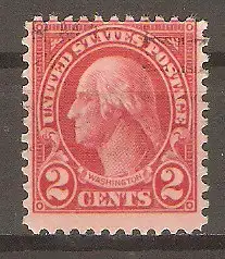 Briefmarke USA Mi.Nr. 263 F (gez. L 11:10½) o Persönlichkeiten und Landesmotive 1922 / George Washington #