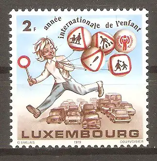 Briefmarke Luxemburg Mi.Nr. 996 ** Internationales Jahr des Kindes 1979 / Mehr Sicherheit für Kinder im Straßenverkehr #