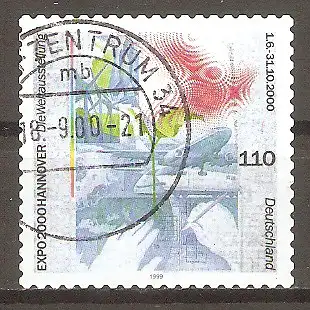 Briefmarke BRD Mi.Nr. 2112 o Weltausstellung EXPO 2000 in Hannover #