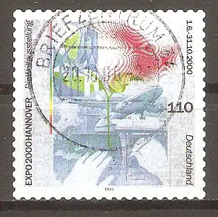 Briefmarke BRD Mi.Nr. 2112 o Weltausstellung EXPO 2000 in Hannover #