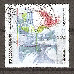 Briefmarke BRD Mi.Nr. 2112 o Weltausstellung EXPO 2000 in Hannover #