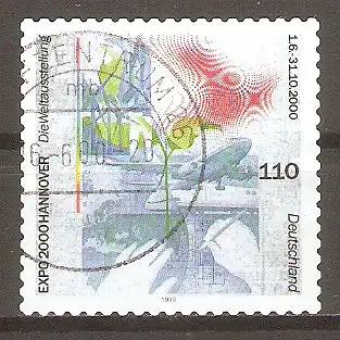 Briefmarke BRD Mi.Nr. 2112 o Weltausstellung EXPO 2000 in Hannover #