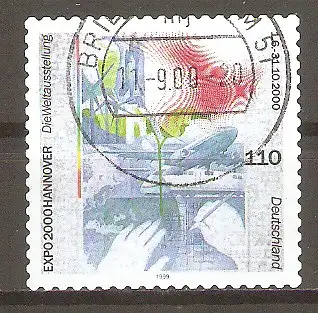 Briefmarke BRD Mi.Nr. 2112 o Weltausstellung EXPO 2000 in Hannover #