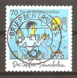 Briefmarke BRD Mi.Nr. 3444 o Vollstempel Briefzentrum 53 / Das tapfere Schneiderlein 2019 #