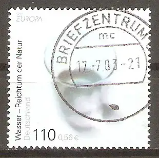 Briefmarke BRD Mi.Nr. 2185 o Europa CEPT 2001 / Lebensspender Wasser - Wasserglas #