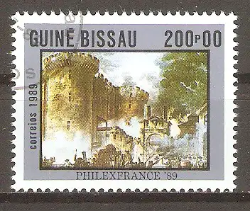 Briefmarke Guinea-Bissau Mi.Nr. 1059 o 200. Jahrestag der Französischen Revolution 1989 / Darstellungen zur Französischen Revolution #