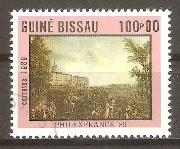 Briefmarke Guinea-Bissau Mi.Nr. 1058 o 200. Jahrestag der Französischen Revolution 1989 / Darstellungen zur Französischen Revolution #