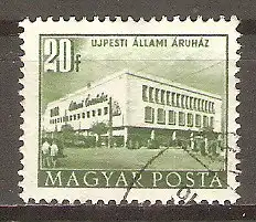 Briefmarke Ungarn Mi.Nr. 1308 o Bauten des Fünfjahrplanes 1953 / Staatliches Warenhaus in Ujpest #