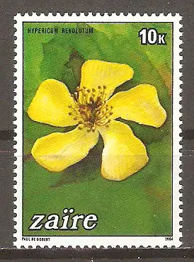 Briefmarke Zaire Mi.Nr. 853 ** Blumen 1984 / Hypericum revolutum #