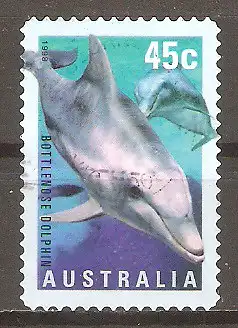 Briefmarke Australien Mi.Nr. 1778 o Meerestiere 1998 / Großer Tümmler (Tursiops truncatus) #