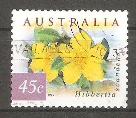 Briefmarke Australien Mi.Nr. 1810 BC (gez. 12¾) o Blumen der australischen Küstenregionen 1999 / Guineablume (Hibbertia scandens) #