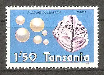 Briefmarke Tanzania Mi.Nr. 319 ** Edelsteine 1986 / Perlen #