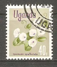 Briefmarke Uganda Mi.Nr. 110 o Einheimische Flora 1969 / Strauch-Prunkwinde (Ipomoea spathulata) #