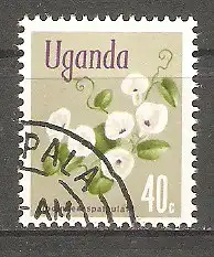 Briefmarke Uganda Mi.Nr. 110 o Einheimische Flora 1969 / Strauch-Prunkwinde (Ipomoea spathulata) #